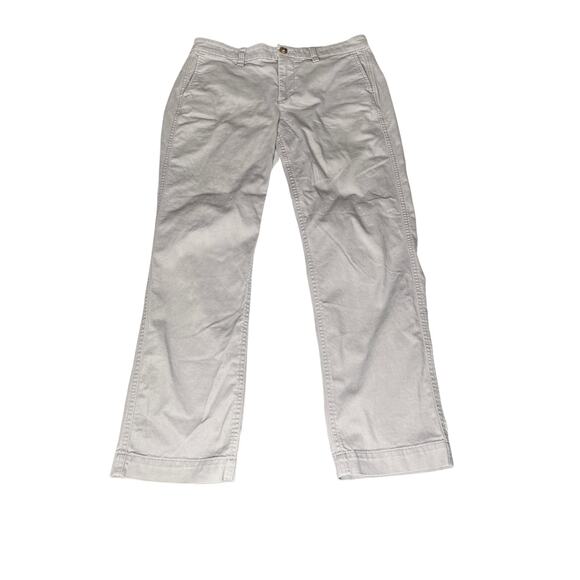 J.Crew chino pants gray size 8 zip-fly pockets straight buisness casual - Picture 1 of 9